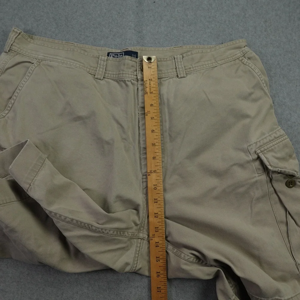 Polo Ralph Lauren‎ Shorts Mens 38 Tan Cotton Classic Distressed Utility Cargo